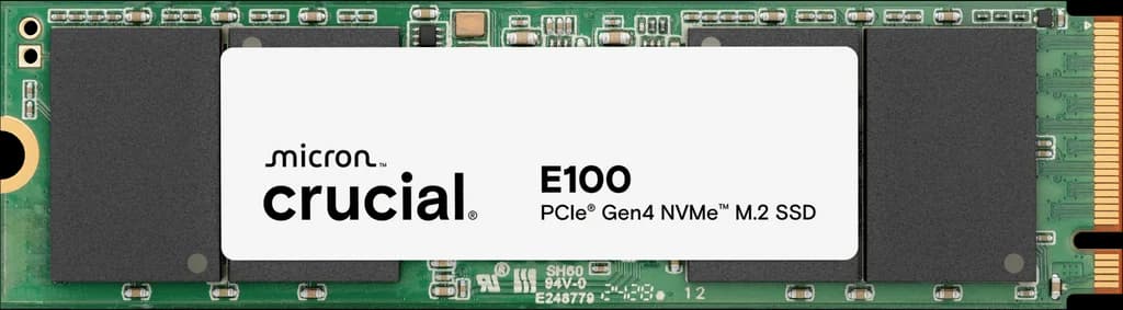 Crucial E100 480GB PCIe 4.0 NVMe M.2 SSD