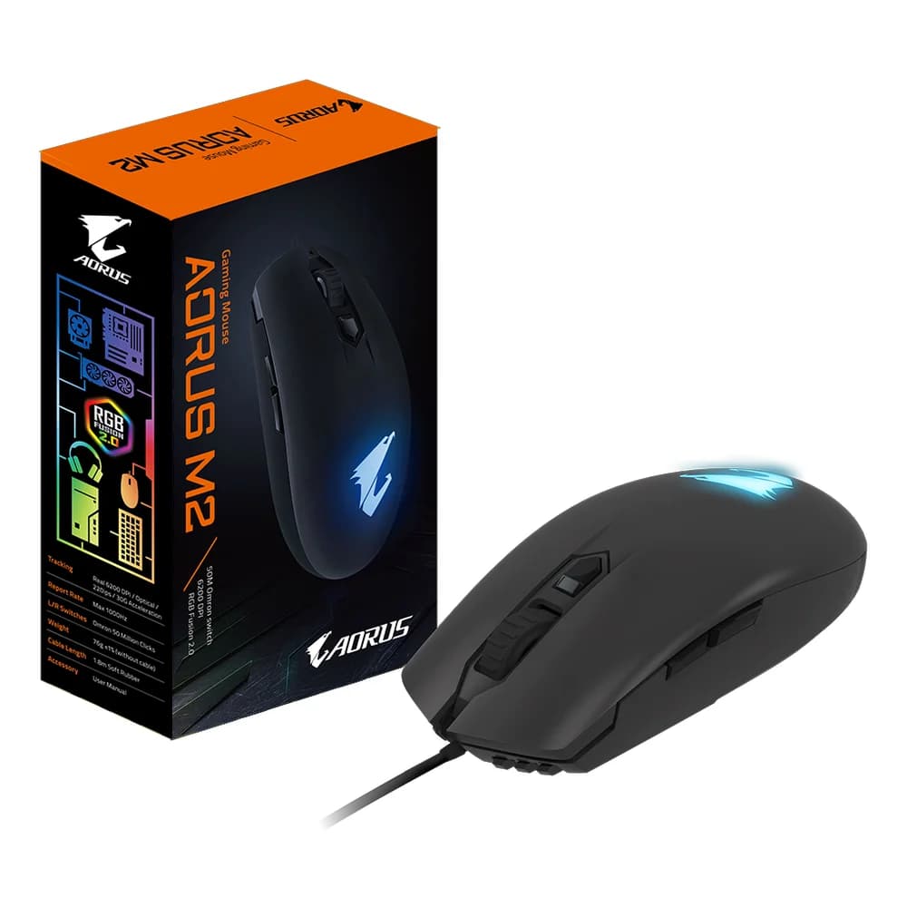GIGABYTE AORUS M2 Gaming Wired Mouse (Black)