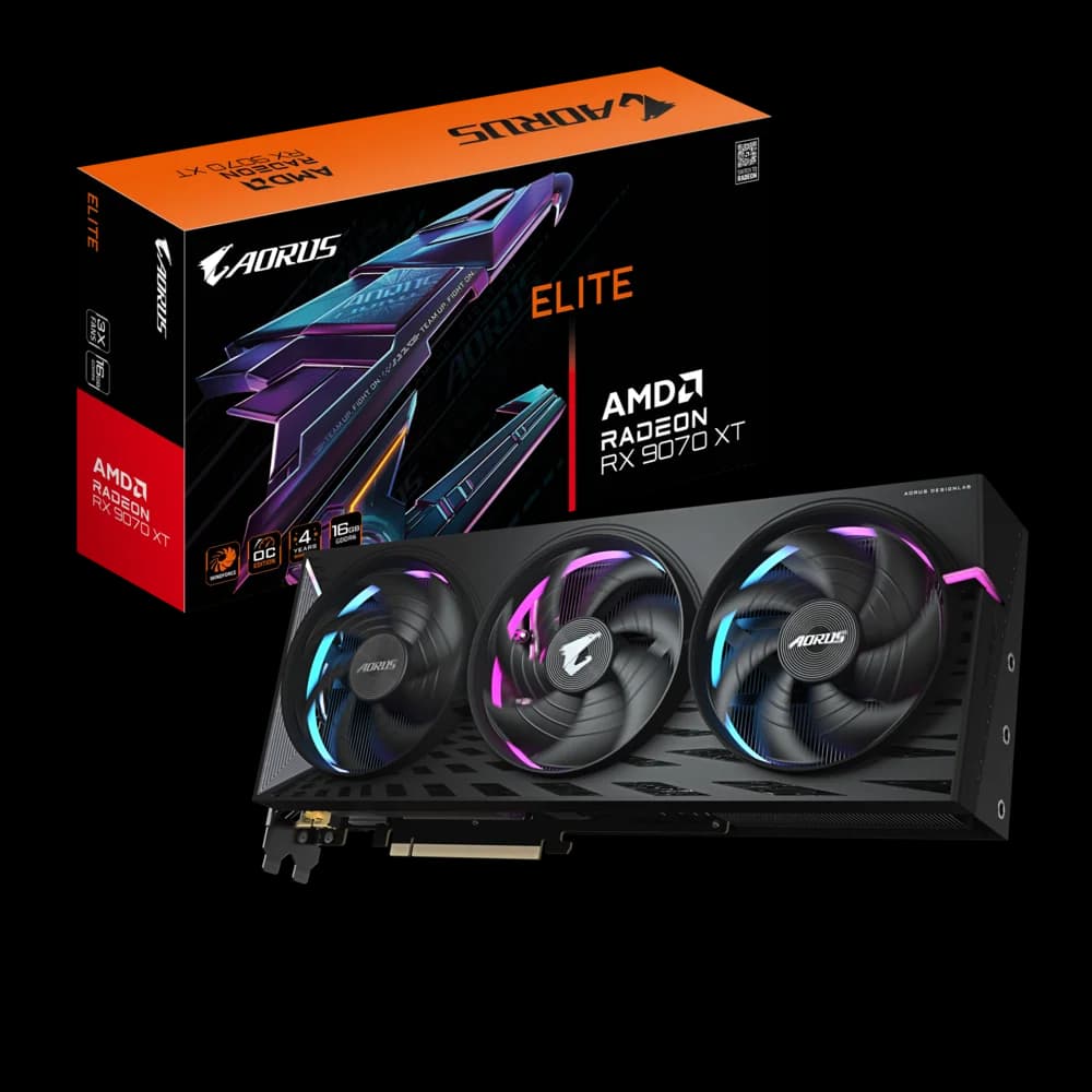 GIGABYTE AORUS Radeon RX 9070 XT Elite 16GB GDDR6 — 1