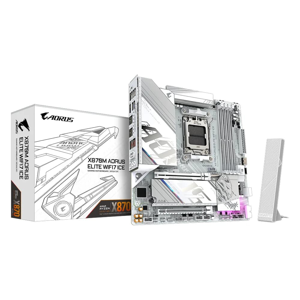 GIGABYTE X870M AORUS Elite WiFi7 ICE (White)